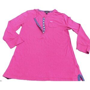 Vintage Lauren Jeans Co. Henley Knit Top Med Y2K Elena Gilbert Bella Swan pink